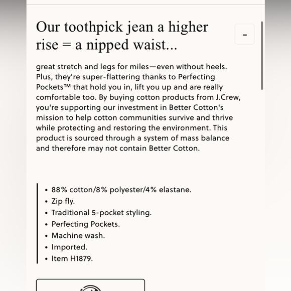 J. Crew Classic Rinse wash 9" mid-rise toothpick jean - Picture 12 of 13